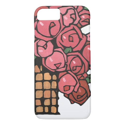 kunstbloemen, roze Rozen van de tuin Case-Mate iPhone Case (Achterkant)