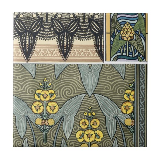 kunstbloemen tegeltje (Voorkant)