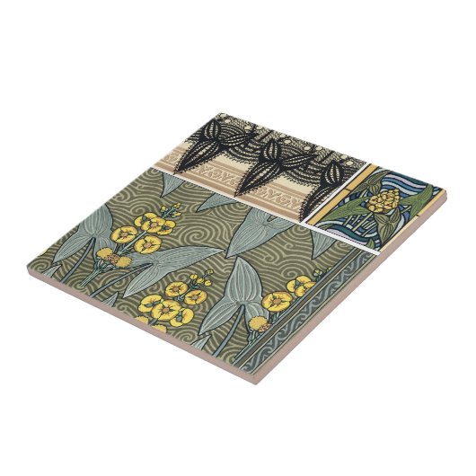  kunstbloemen tegeltje (Zijkant)