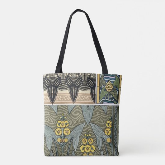  kunstbloemen tote bag (Achterkant)