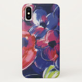 kunstbloemen, tulpen, textiel Case-Mate iPhone case (Achterkant)