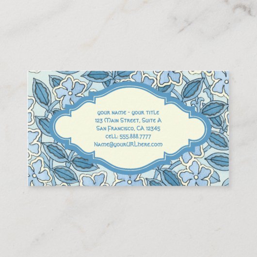 kunstbloemen visitekaartje (Achterkant)