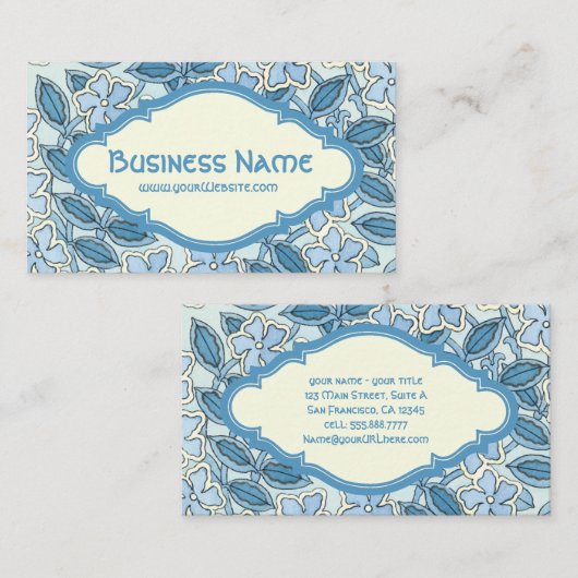 kunstbloemen visitekaartje (Voorkant / Achterkant)