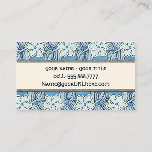  kunstbloemen visitekaartje (Achterkant)