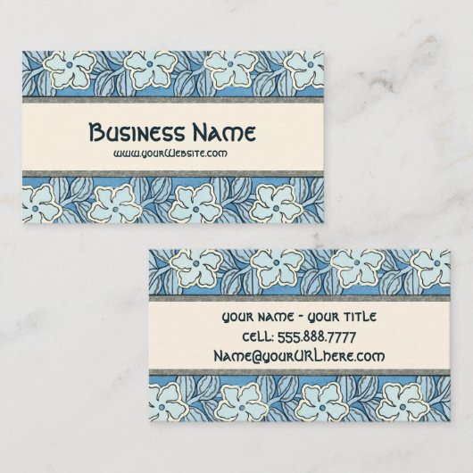  kunstbloemen visitekaartje (Voorkant / Achterkant)