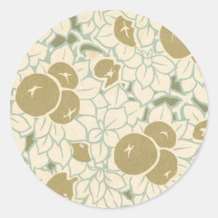 kunstbloemenpatroon ronde sticker