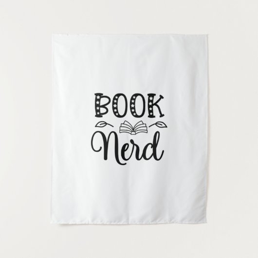 Kunstboek Nerd Lezen Wandkleed (Voorkant)