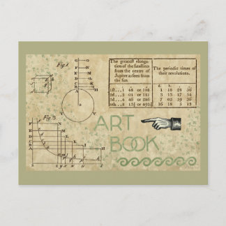 Kunstboek Wiskunde diagramnummers Briefkaart