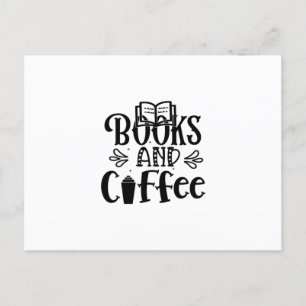 Kunstboeken en koffie lezen briefkaart