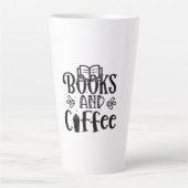 Kunstboeken en koffie lezen latte mok (Voorkant)