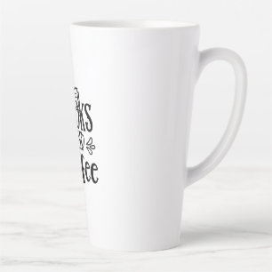 Kunstboeken en koffie lezen latte mok