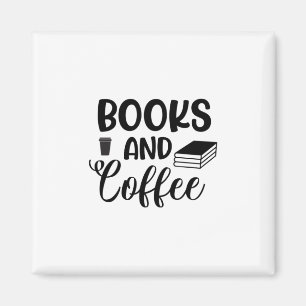 Kunstboeken en koffie lezen magneet