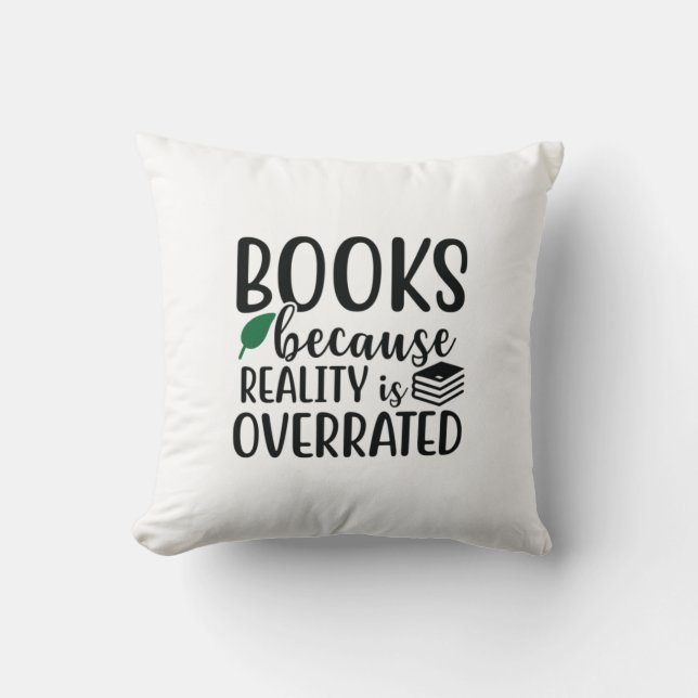 Kunstboeken lezen omdat de realiteit overdreven is kussen (Voorkant)