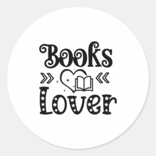 Kunstboeken lezen ronde sticker