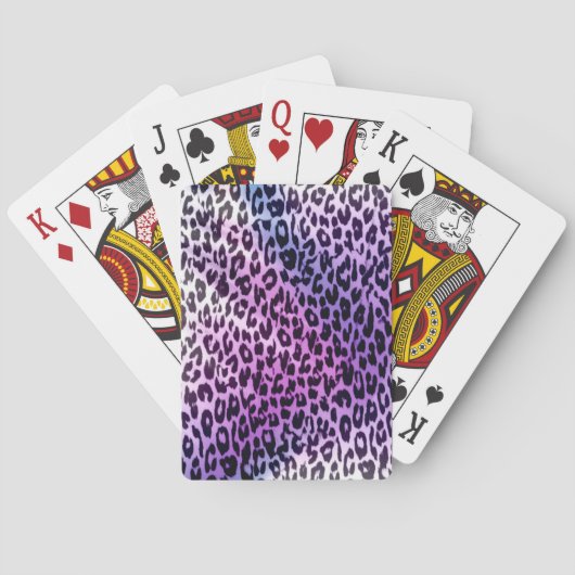 Kunstbont abstracte textuur 3 pokerkaarten (Achterkant)