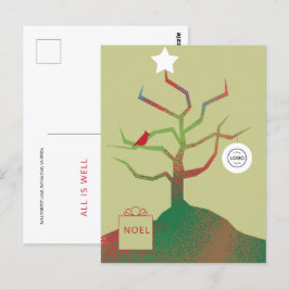 Kunstboom Bedrijfs Kerstkaart Briefkaart