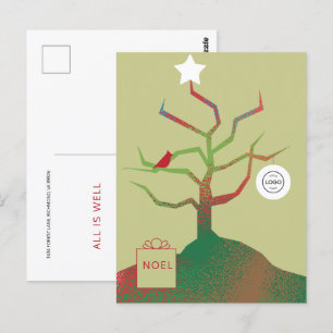 Kunstboom Bedrijfs Kerstkaart Briefkaart
