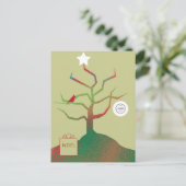 Kunstboom Bedrijfs Kerstkaart Briefkaart (Staand voorkant)