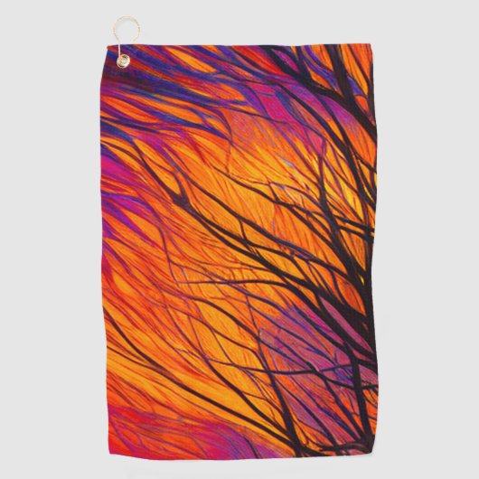 Kunstboom takken golfhanddoek (Voorkant)