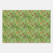 Kunstboomkorstbessen rode papaver  inpakpapier vel (Voorkant)