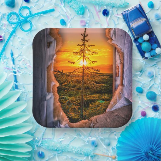 Kunstboomontwerp Papieren Bordje (Feest)