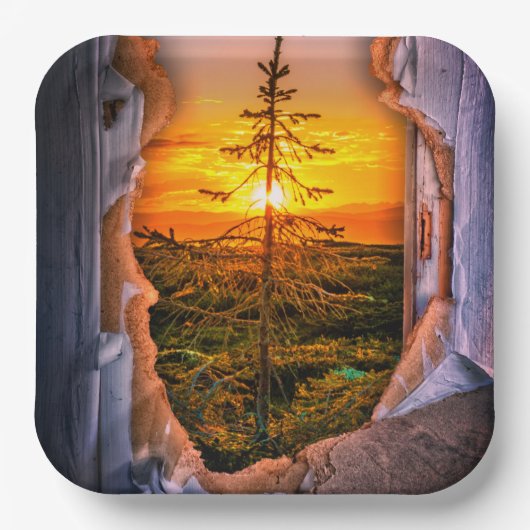 Kunstboomontwerp Papieren Bordje (Voorkant)