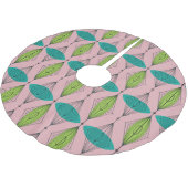 Kunstboomroze Ogee en Starbursts kerstboomrokken Kerstboom Rok (Gekanteld)