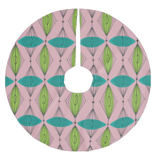 Kunstboomroze Ogee en Starbursts kerstboomrokken Kerstboom Rok