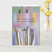 Kunstboomschilder van artiest Acrylica Kaart (Gele Bloem)