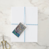 Kunstboomstam met vogels cadeaulabel (Met Touw)