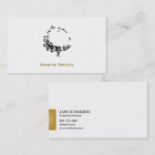 Kunstboomstructuur (gouden accent) visitekaartje (Voorkant / Achterkant)