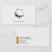 Kunstboomstructuur (gouden accent) visitekaartje (Voorkant / Achterkant)