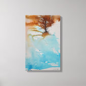 Kunstboomstructuur Waterverf met hand Abstract ges Canvas Afdruk (Voorkant)