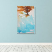 Kunstboomstructuur Waterverf met hand Abstract ges Canvas Afdruk (Insitu (Houten vloer))