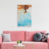 Kunstboomstructuur Waterverf met hand Abstract ges Canvas Afdruk (Insitu (Woonkamer))