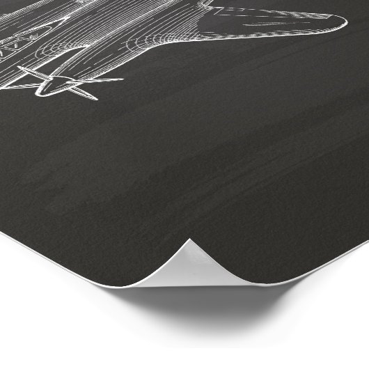 Kunstbord voor het nastreven van het vliegtuig van poster (Hoek)