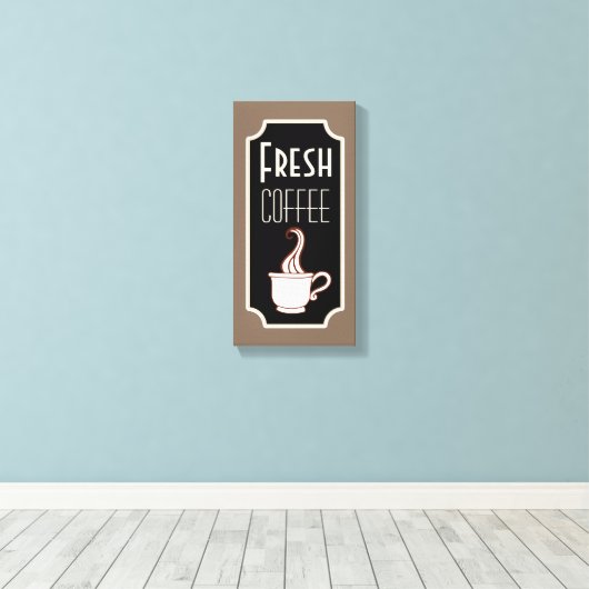Kunstbord voor Koffie-winkel Canvas Afdruk (Insitu (Houten vloer))