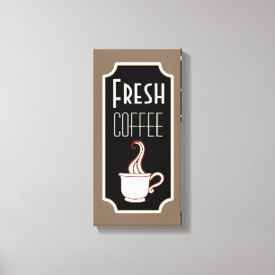 Kunstbord voor Koffie-winkel Canvas Afdruk