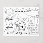 Kunstborden, kunstverjaardagskleuren en -activitei (Voorkant)