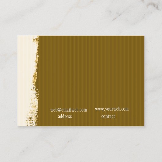 Kunstborstels Rust Aarde-kleuren Visitekaartje (Achterkant)