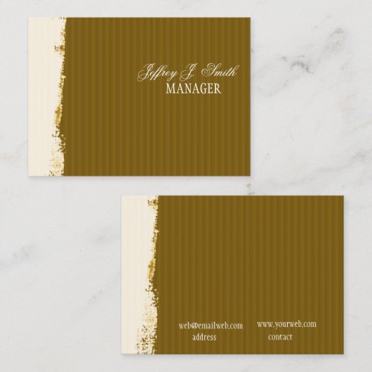 Kunstborstels Rust Aarde-kleuren Visitekaartje (Voorkant / Achterkant)