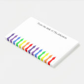 Kunstborstels, van het bureau van de kunstleraar post-it® notes (Schuin)