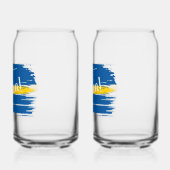 Kunstborstels Zweden Vlag Blikvorm Glas (Links)