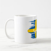 Kunstborstels Zweden Vlag Koffiemok (Links)