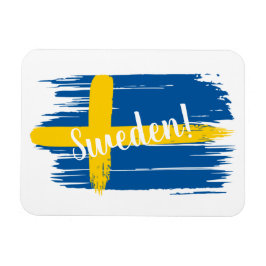 Kunstborstels Zweden Vlag Magneet
