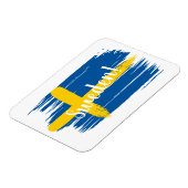 Kunstborstels Zweden Vlag Magneet (Linkerzijde)
