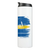 Kunstborstels Zweden Vlag Thermosbeker (Geroteerd rechts)