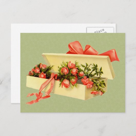 kunstbox van het Briefkaart van Rozen (Voorkant / Achterkant)