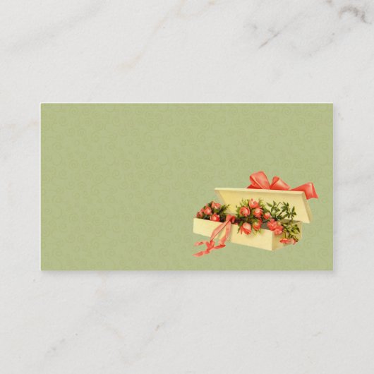 kunstbox van het Visitekaartje van Rozen (Achterkant)