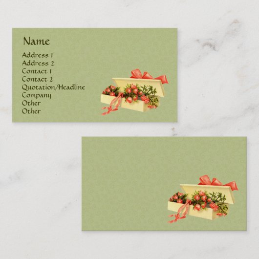 kunstbox van het Visitekaartje van Rozen (Voorkant / Achterkant)